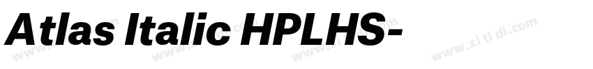 Atlas Italic HPLHS字体转换